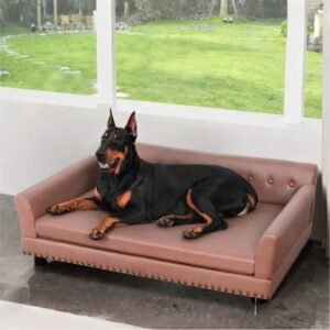 L-XL Luxury Raised Dog Sofa Couch Pet Bed Lounge for Extra Large Dogs