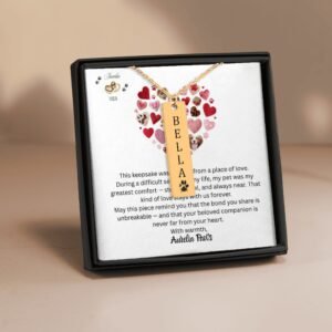 Pet's Name & Paw Print Necklace