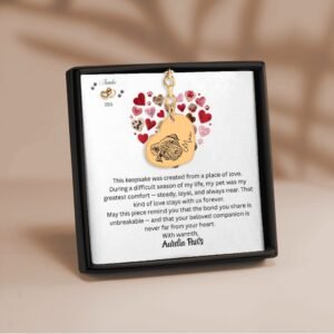 Pet Portrait Heart Keychain