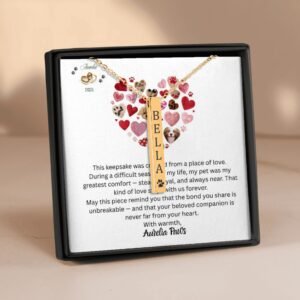 Pet Name & Paw Necklace